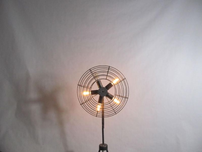 Vintage Industrial Floor Lamp Fan Light Lamp Edison Bulb Lamp Antique Retro Floor Lamp (WH-VFL-07)