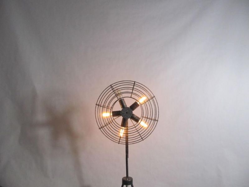 Vintage Industrial Floor Lamp Fan Light Lamp Edison Bulb Lamp Antique Retro Floor Lamp (WH-VFL-07)