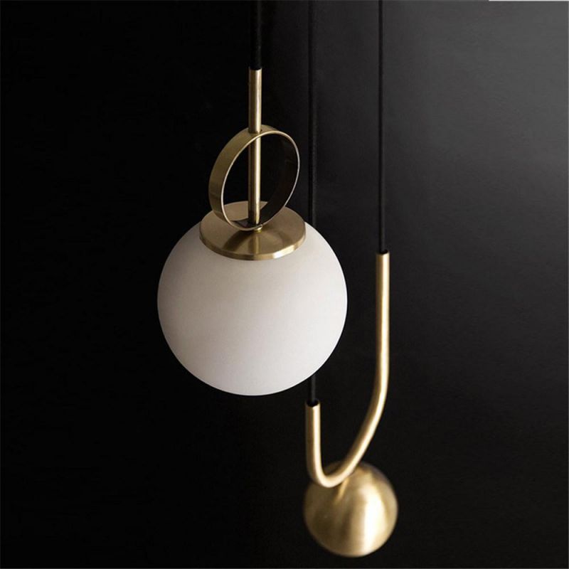 Modern Glass Ball LED Pendant Lamp Living Room Restaurant Bar Hotel Villa Adjustable Hanglamp Pendant Lights