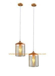 Glass Pendant Lamp with Wood Paint Deco. (WHP-206)