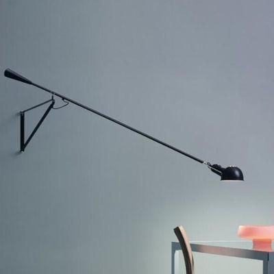 Art Decor LED Wall Mounted Bedside Light White Black Adjustable Long Arm Wall Lamp (WH-OR-199)