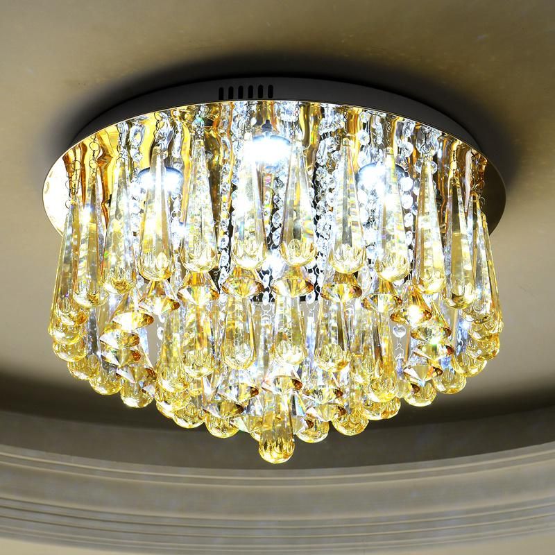 Gold Crystal Flush Mount Ceiling Lights for Indoor Home Project Lighting Wh-Ca-17