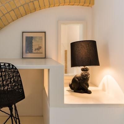 New Nordic Design LED Table Lamp Animal Night Lamp for Child Black Rabbit Desk Lamp