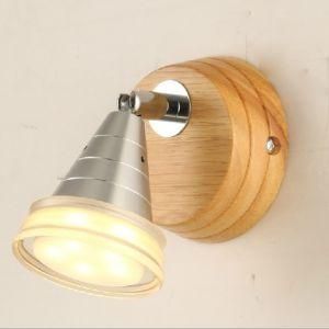 Wood Base Galss Decorated Wall Lamp for Passage (ST073)