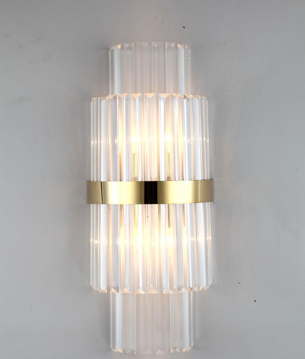 Creative Crystal Deluxe Wall Lamp for Villa Bedside Hotel Wall Lamp