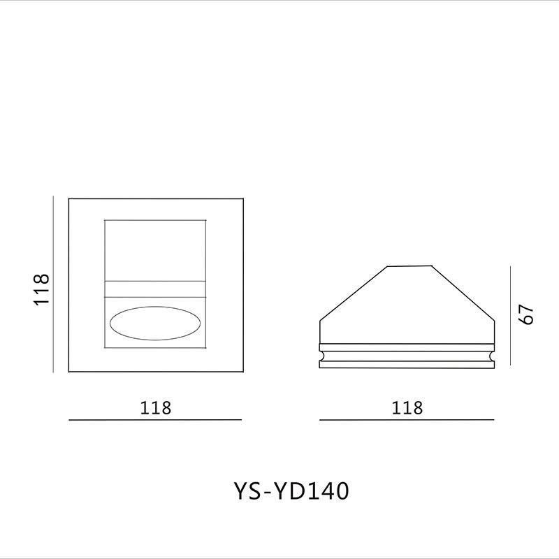 Simple Plaster Recessed Ceiling Light for Hotel Decoration