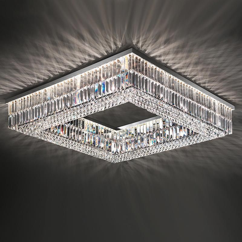 Modern Living Room Foyer Sitting Room Chandeliers Round Chrome Sliver Ceiling Lights (WH-CA-57)