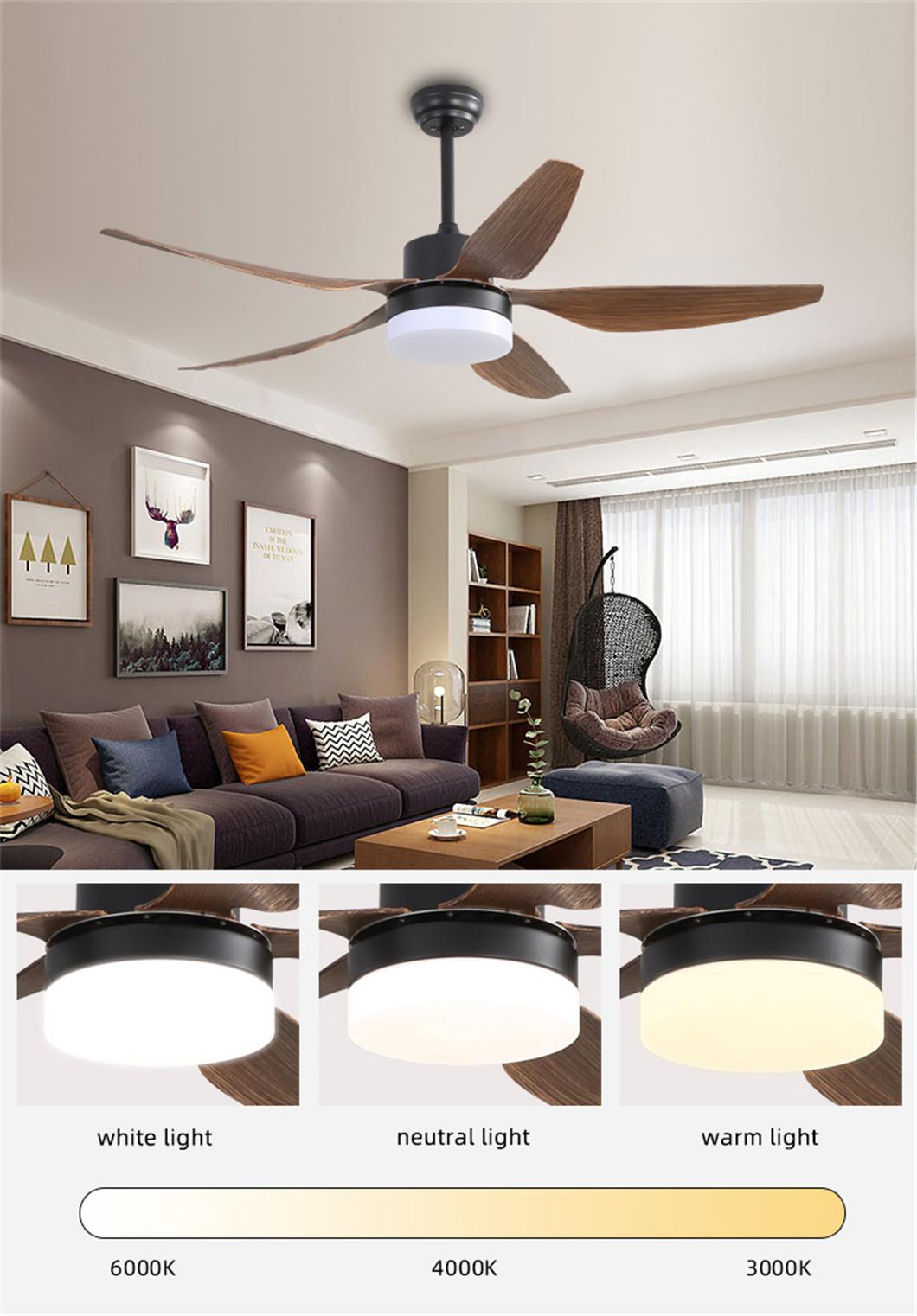 Latest Indoor Living Room 5 Fan Speeds Ceiling Fan Light