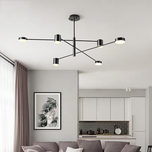 Modern Fashion Black Gold White LED Ceiling Suspended Chandelier Light