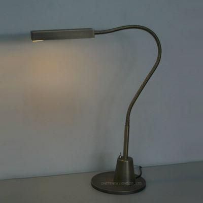 Modern Gooseneck Flexible Tube Metal Reading Lamp for Hotel Guestroom