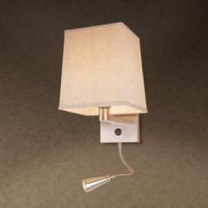 Elegant Hotel Wall Lamp with Linen Lamp Shade