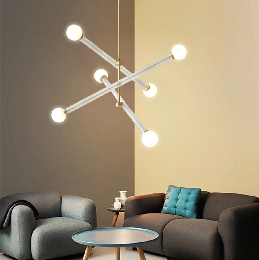 Nordic Tube Chandelier G4 Modern Creative LED Dining Room Simple Light Bedroom Restaurant Designer Chandelier (WH-AP-149)