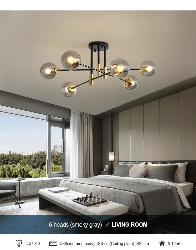 Nordic Magic Bean LED Chandelier Molecular Light Retro Ceiling Lamp (WH-LA-28)