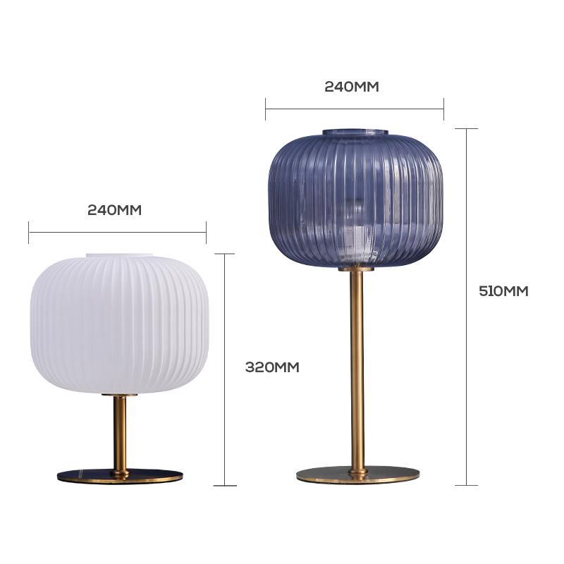 Blue Transparent Lampshade Tabe Lamp Desk Lamp Nightstand Lamp