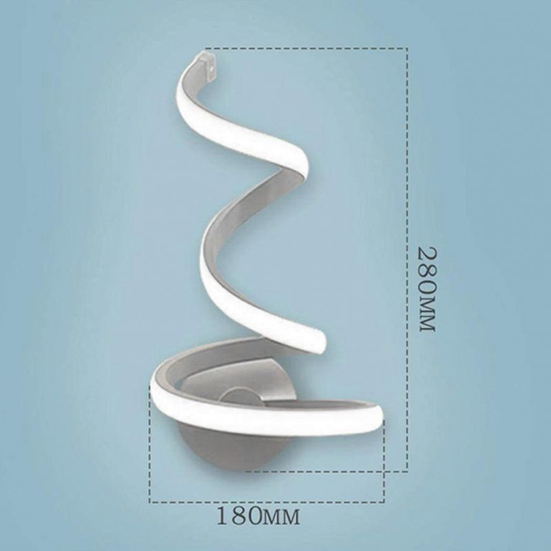 Bedside Room Bedroom Creative Wall Mount Wall Lamp Decor Arts LED Spiral Light (WH-OR-107)