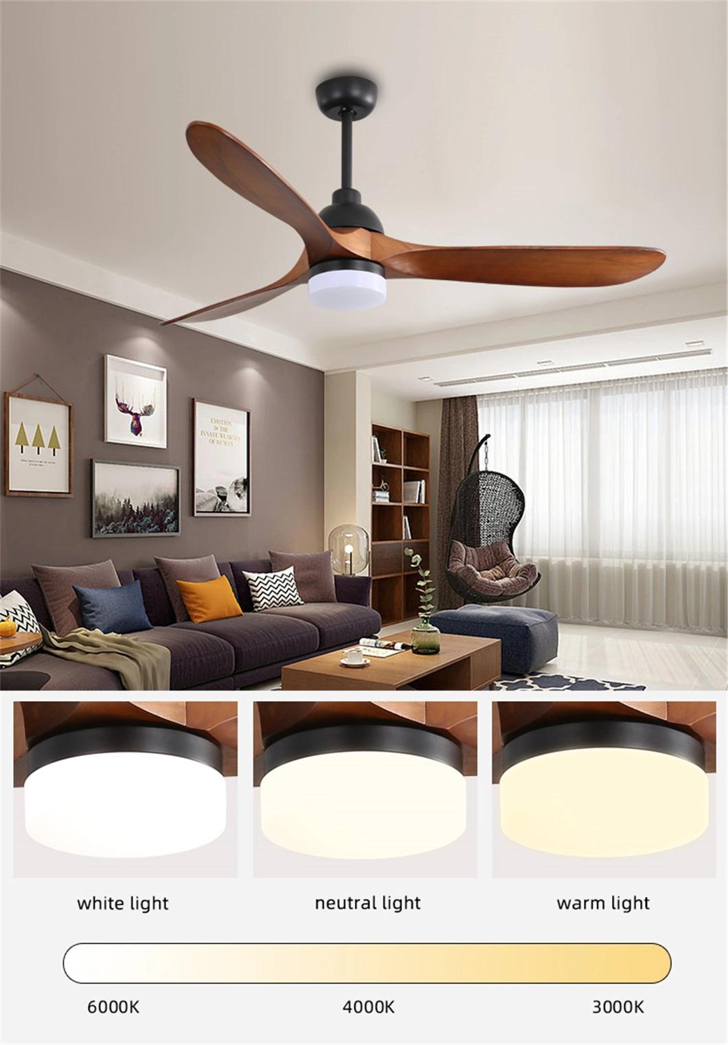 Hot Sale 5 Speed 60 Inch Remote Wall Control Ceiling Fan with White Light