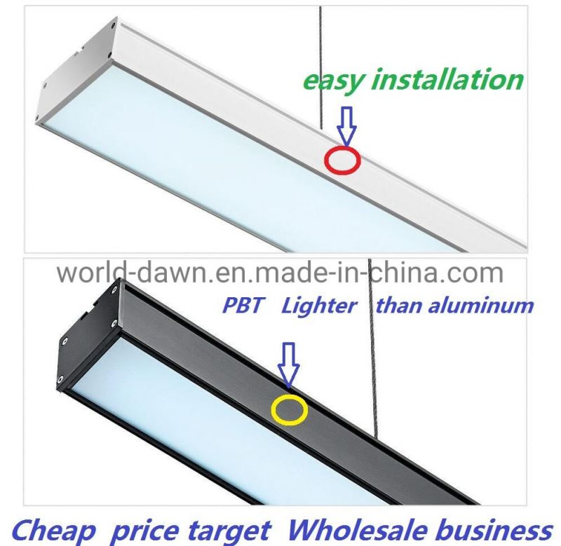 1200mm 18W 24W 36W Modern Indoor Pendant LED Linear Chandelier Light for Shops Office Supermarket