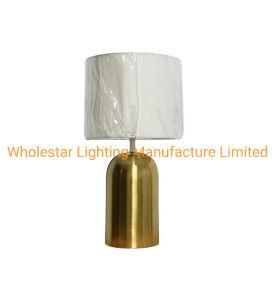 Modern Table Lamp with Linen Fabric Shade / Bedside Table Lamp (WHT-093)