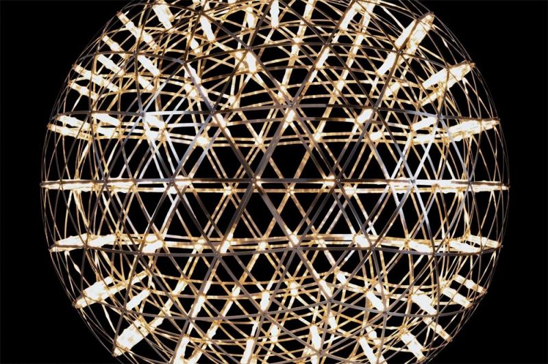 Modern Home Fashion Nice Gift Decorative Star Burst Stainless Steel Ball LED Table Lamp and LED Pendant Light for Bedroom