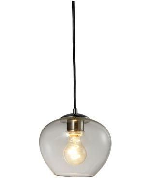 Modern E27 Clear Glass Pendant Lamp in Chrome Finish (P-15351SS)