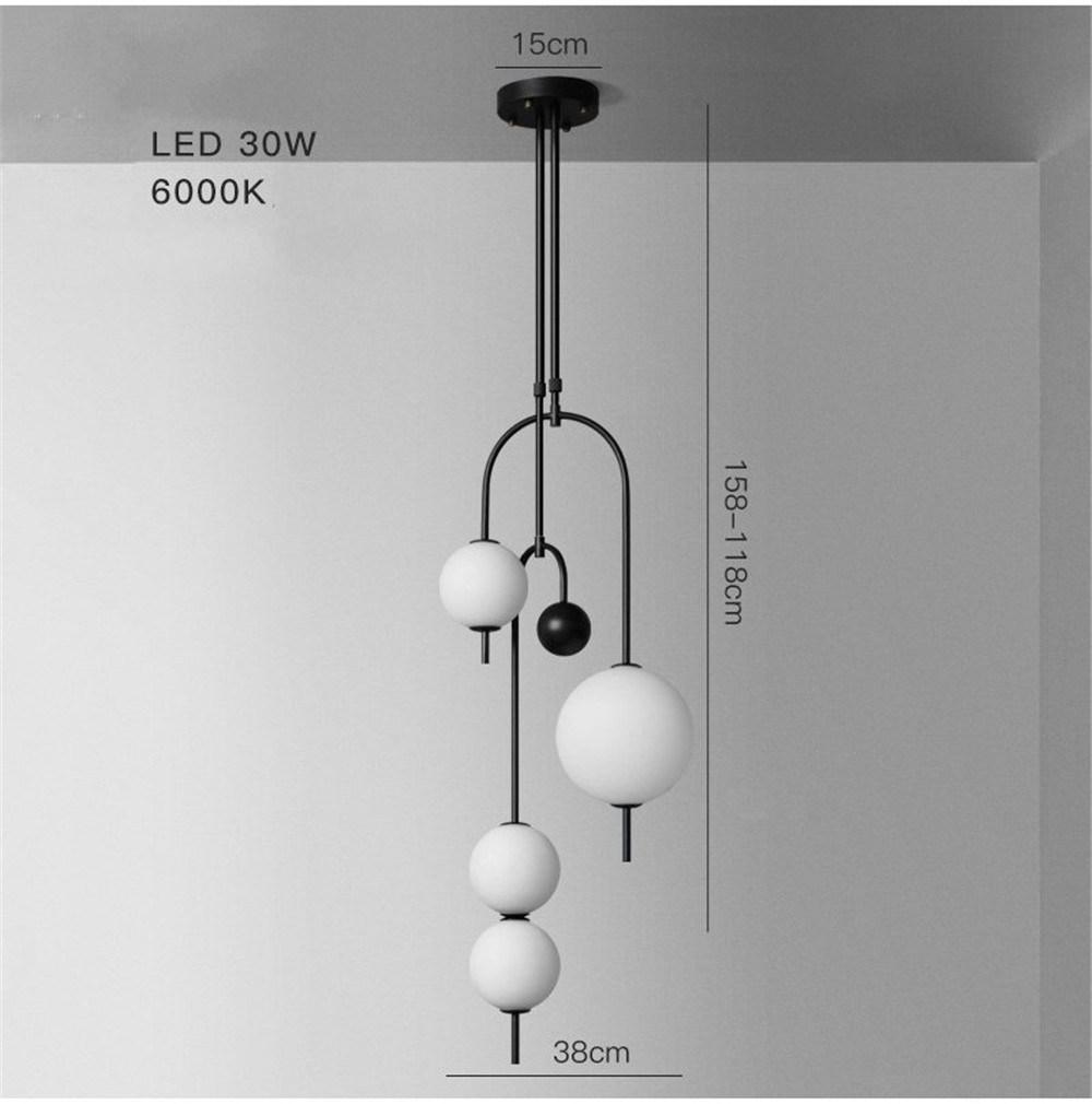 Modern Designer Pendant Lamp Simple Bar Table Dining Room Restaurant Magic Bean Pendant Lights Office Ball Grape Hanglamp