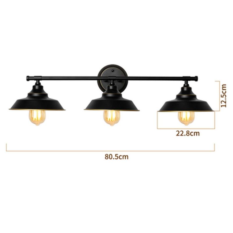Bathroom Vanity Light 3 Light Wall Sconce Fixture Gooseneck Wall Mount Lamp (WH-VR-107)