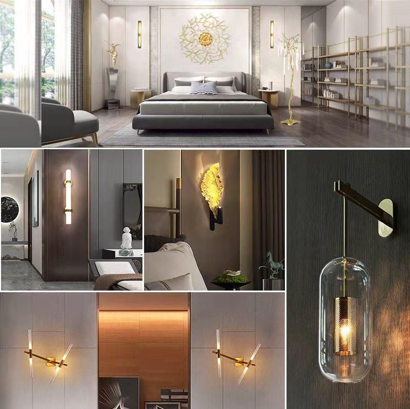 Decorative Indoor Brass Wall Light Lamp for Villas / Hotel Lobby