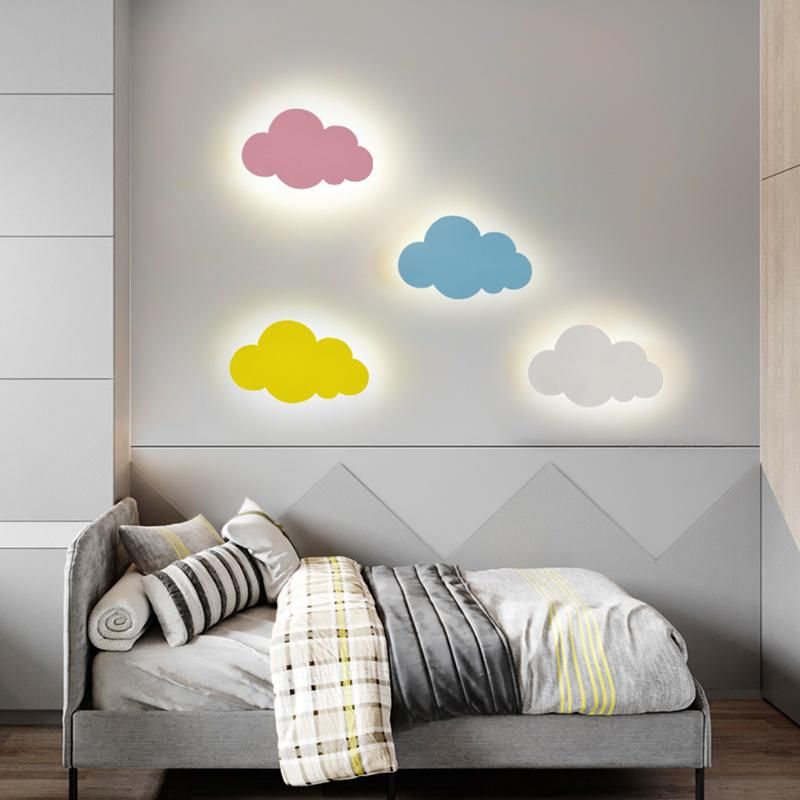 Colored Cloud Shapes Wall Lamp Kid′s Children Bedroom Lamp Bedside Lamp