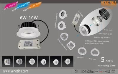 LED Downlight Module with Changeable Covers