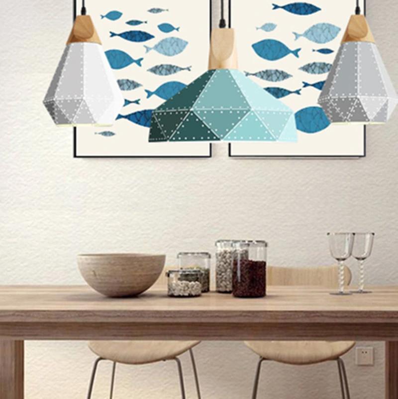Modern Minimalist Design Wood Pendant Light Annelise Unique Jewel Scandinavian Pendant Light (WH-AP-331)