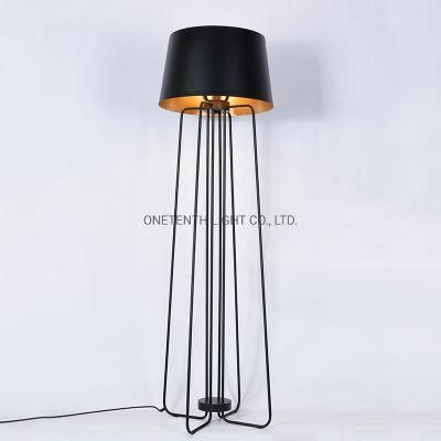 Stainless Steel Body and Shade in Matt Black Finish Floor Lamp