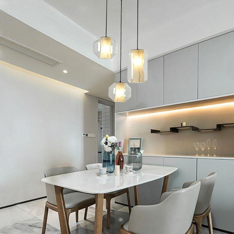 Nordic Modern Marble Pendant Lights Hall Restaurant Hotel Glass Pendant Lamp (WH-AP-204)