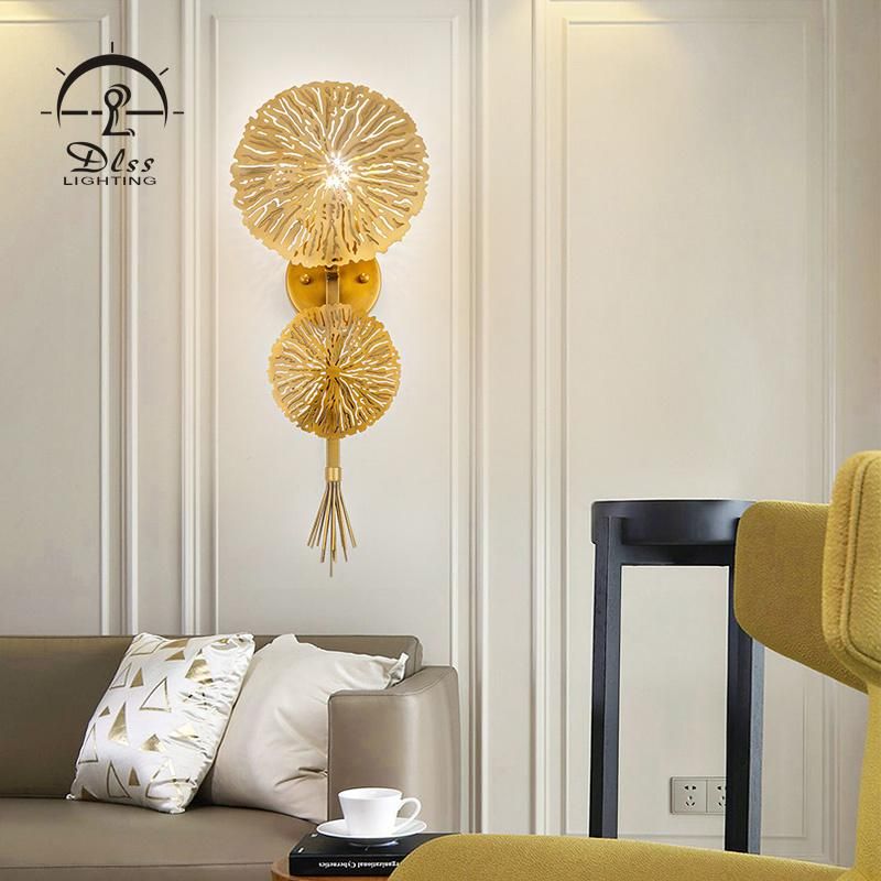 Hall Decoration Gold Metal LED Modern Chandelier Wall Lighting