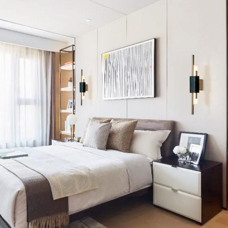 Creative Modern Style Black Golden Wall Lamp Bedside Lamp Bedroom Lamp