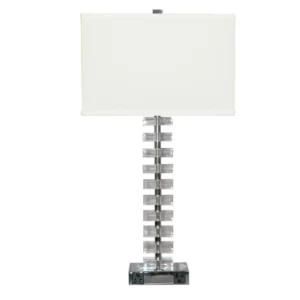 &#160; Modern&#160; Clear Acrylic Table Light with Chrome Finish for Hotel Decor