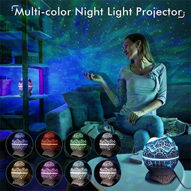 LED Dragon Egg Sky Lamp Galaxy Projection Lamp Bluetooth Music Table Lamp Atmosphere Decorative Children′ S Gift Lamp