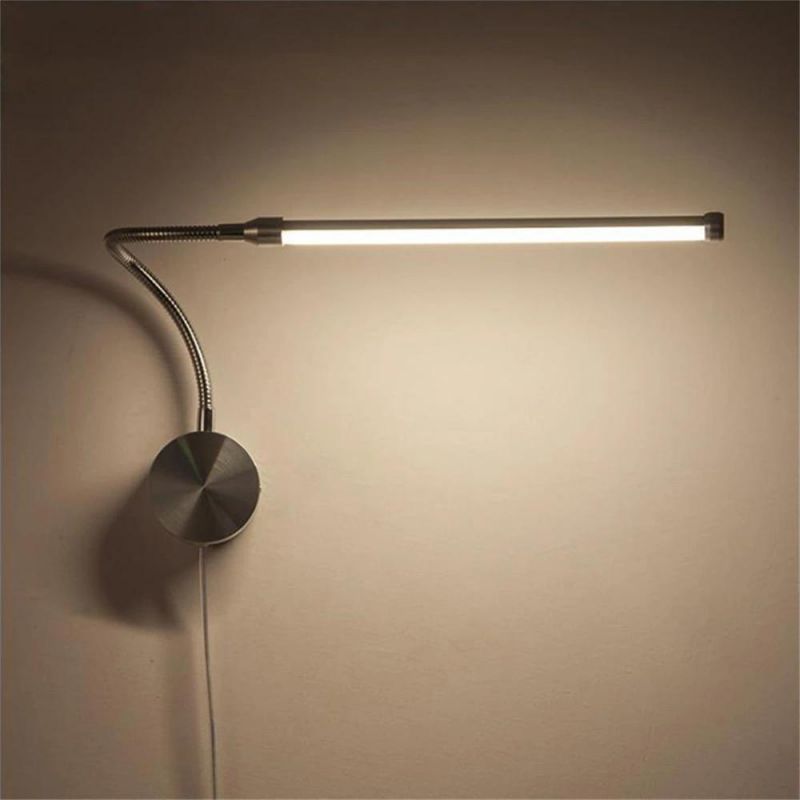 Flexibel Bend Wall Light Indoor Bedroom Bedside Night Reading Book Lights Study Living Room Daily Reading Wall Lamps