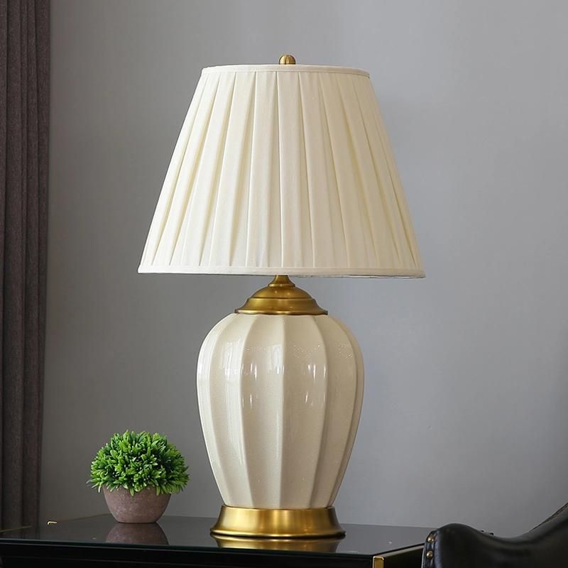 American Ceramic Desk Lamp Bedroom Household Simple Decorative Bedside Table Light