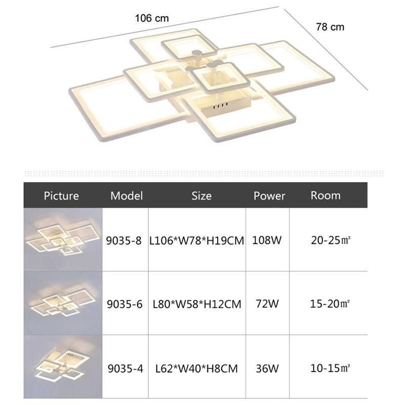 Recessed Acrylic Ceiling Lighting Fixtures for Home Decoration (WH-MA-93)