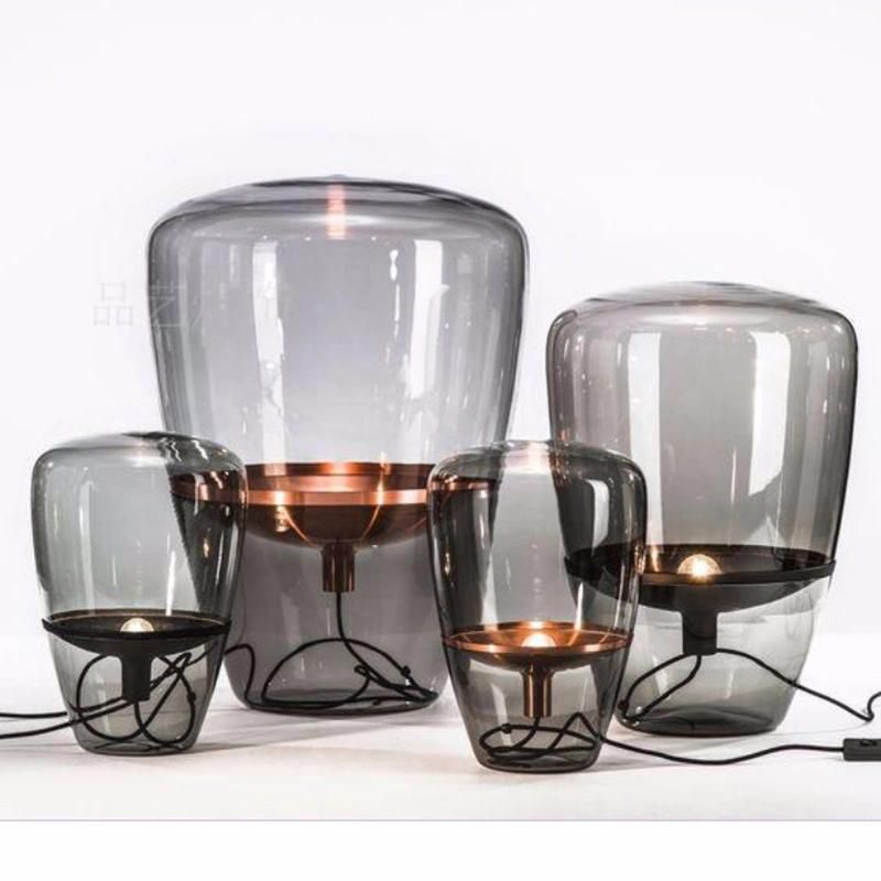 Transparent Glass Lampshade Mini Table Lamp Restaurant Lamp Romantic Lamp