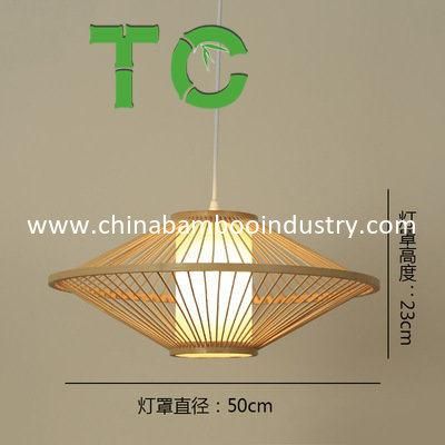 Bamboo Pendant Lamp MID-Century Lampshade Handcraft Pendant Lamp Flush Mount Ceiling Light