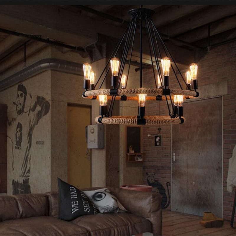 Industrial Style Chandelier Restaurant Multi-Head Chandelier Pendant Lamp