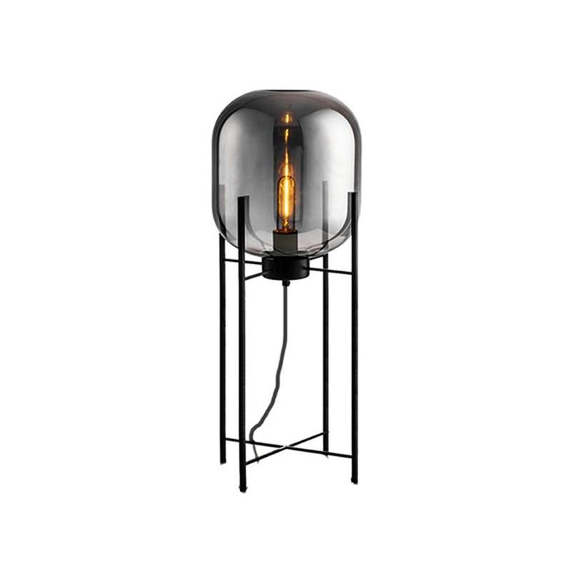 Modern Design Iron Standing Glass Shade Floor Lamp for Hotel