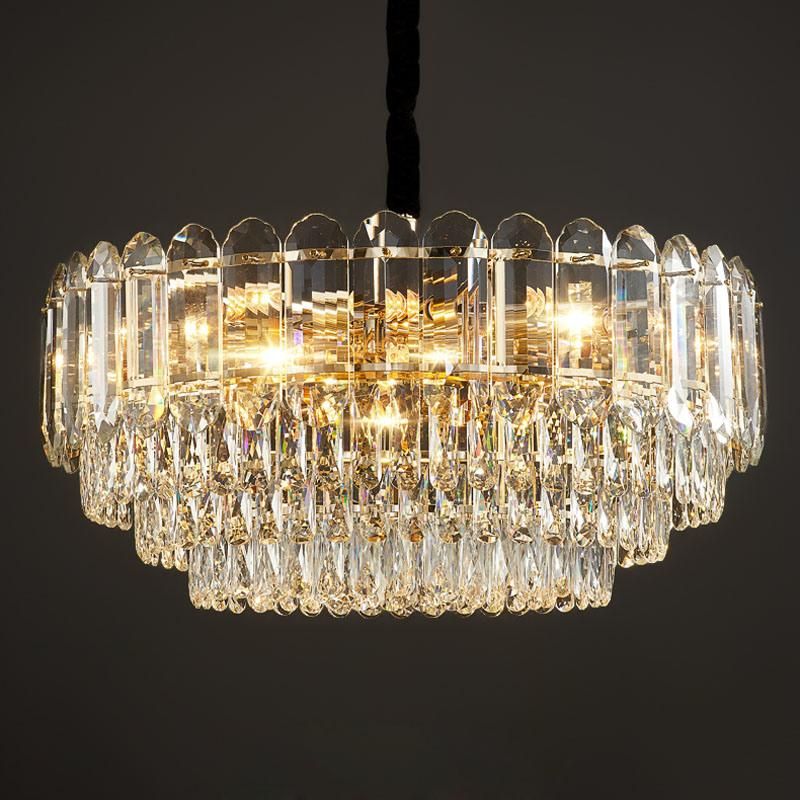 Crystal Chandelier Light Living Room Contracted Dining Room Postmodern Pendant Lamp