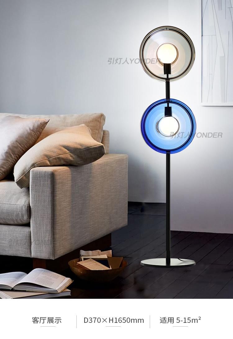 Postmodern LED Floor Lamp Nordic Glass Standing Light Living Room Lights (WH-MFL-38)