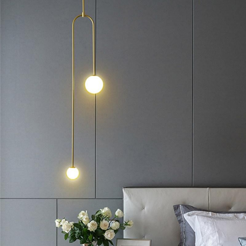 Modern Glass Pendant Lighting Art Indoor Evert Eye-Catching Minimalist Double Globe Pendant Light (WH-AP-305)
