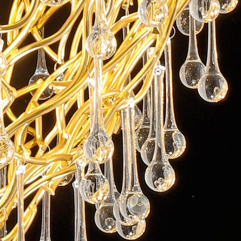 2022 Contemporary Meerrosse Gold Ball Hanging Light Chandelier Luxury Pendant Light Fixtures