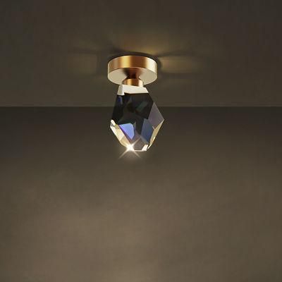 Modern Copper Crystal Wall Lamp Living Room Lamp Bedroom Bedside Lamp