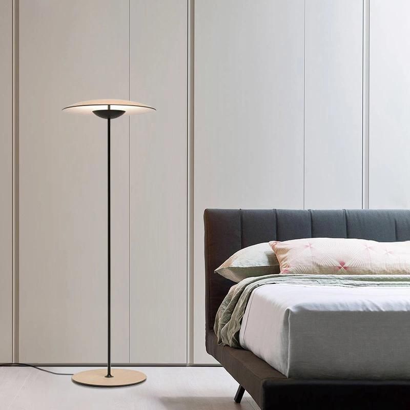 Nordic Floor Lamp LED Modern Iron Wood Color Floor Lamps Minimalist Corner LED Floor Lamp (WH-MFL-76)