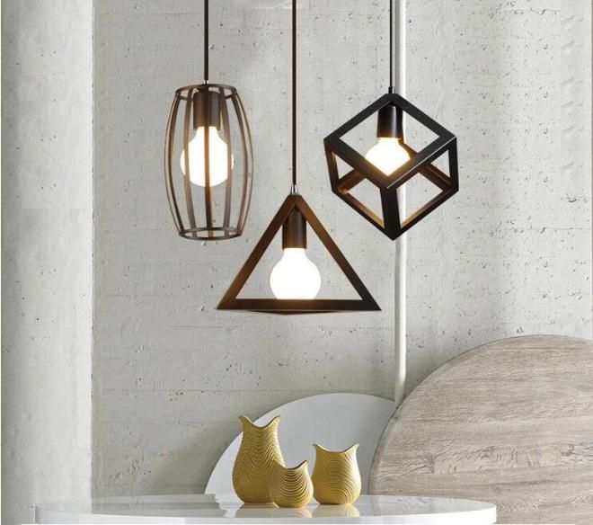 Wrought Iron Simple Modern Pendant Lamp and Dining Room Light Cafe Lamp
